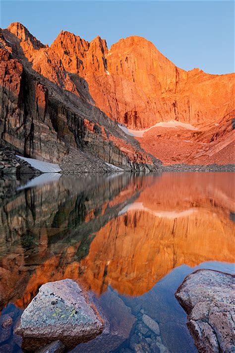 Chasm Lake Glow Rocky Mountain National Park Colorado Thomas