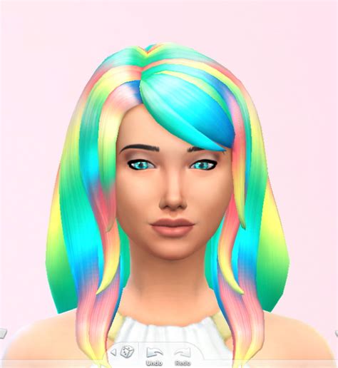 Rainbow Hair Sims 4 Hair