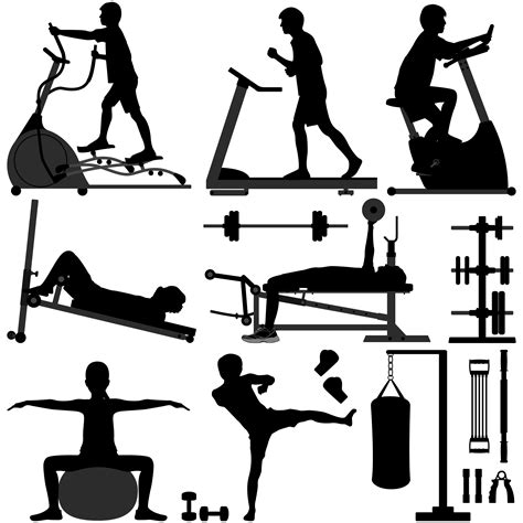 Gym Workout Exercise Set 340756 Vector Art At Vecteezy