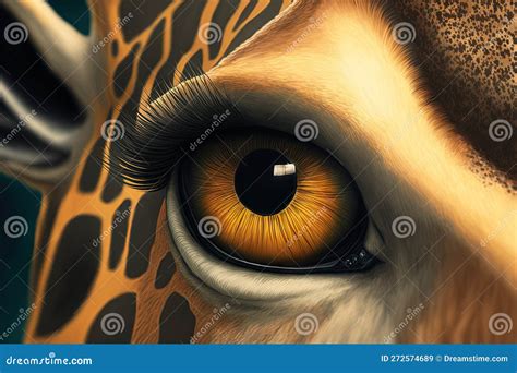The Giraffes Eye Close Up Stock Illustration Illustration Of Head