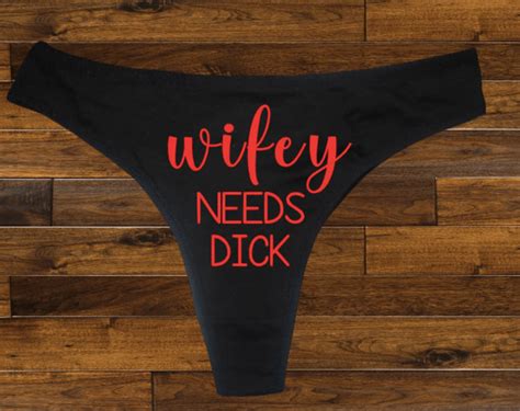 Wife Needs Thong Honeymoon T Gag T Naughty Underwear Etsy