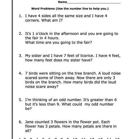 Part ii word problem examples: Algebra Word Problems Pdf - kidsworksheetfun