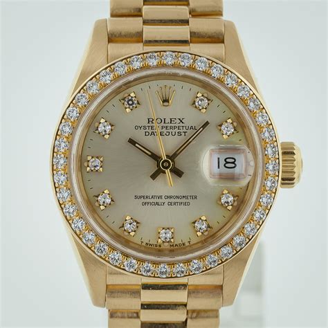 Rolex Datejust Ladies President Crown Collection Ref 69138 18k