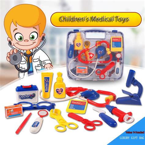 Childrens Educational Simulation Medicine Box Doctor Stethoscope Set