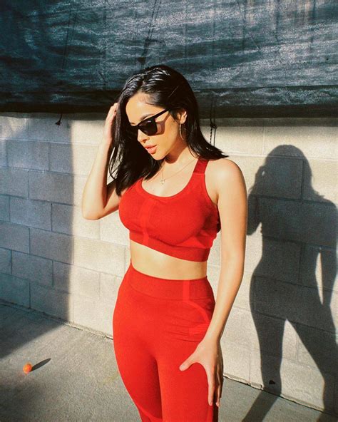 becky g beautiful in red leggings and sports bra hot celebs home