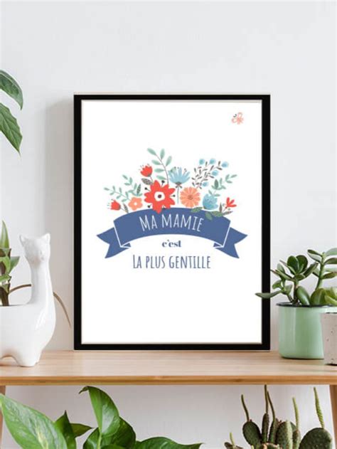La fête des mères approche à grands pas et vous souhaitez lui offrir le plus beau des cadeaux ? Affiche encadrÃ©e personnalisÃ©e - Mamie Fleurie en 2020 ...