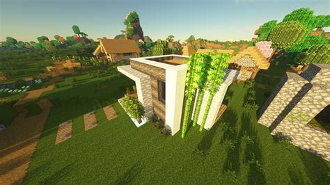 Small Acacia Wood Modern House Minecraft Map