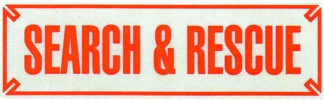 Search And Rescue Highly Reflective Vehicle Decal Red Size 3 X 10