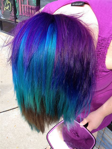 Dark Hair With Rainbow Color Underneath - Rainbow Dyed Hair