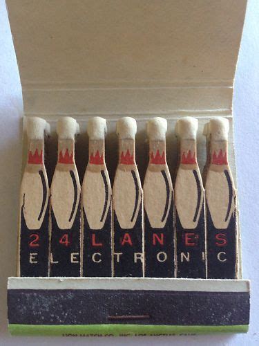Vintage Diecut Bowling Pin Feature Matches Matchbook Matchbook Art