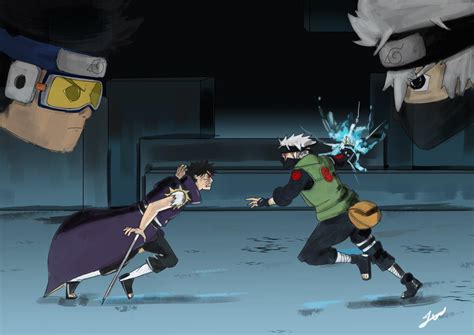 Hey There Again I Made Kakashi Vs Obito Art I Hope You Like It Rnaruto