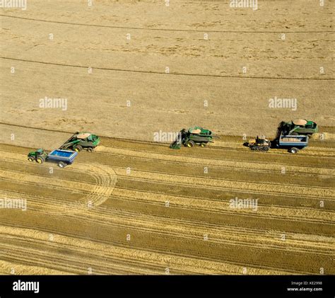 Combine Wheat Aerial Hi Res Stock Photography And Images Alamy