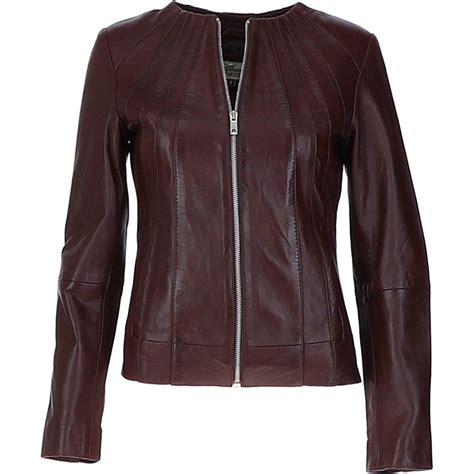 Ashwood Leather Jacket Burgandy Aliona