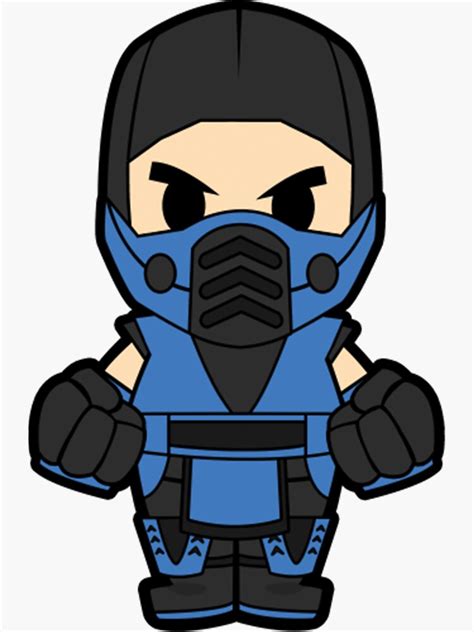 Sub Zero Mortal Kombat Chibi Mortal Kombat Sticker By Alessiafrancois