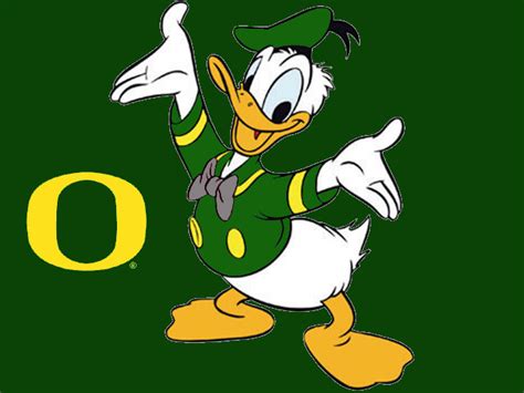 Donald Duck With The Oregon Ducks O Logo By Danaholtzbert On Deviantart