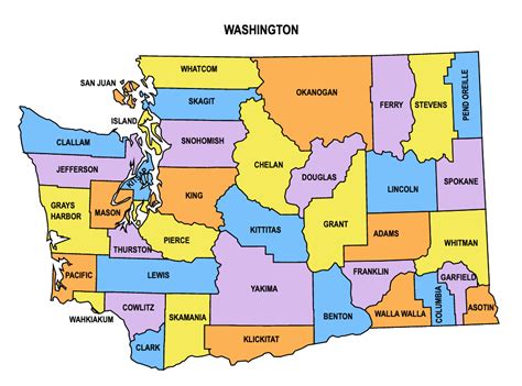 Washington County Map Editable And Printable State County Maps