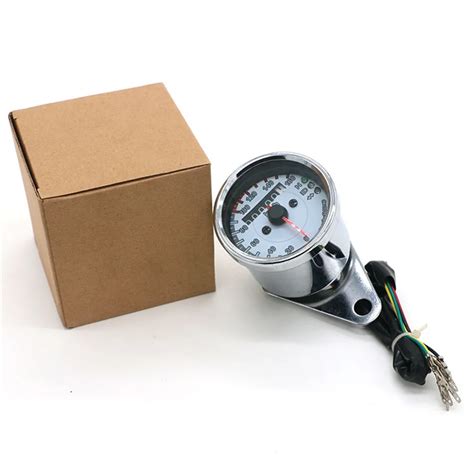 Universal Motorcycle Speedometer Odometer Gauge Dual Speed Meter With