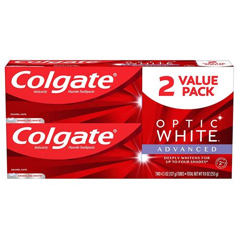 Colgate Optic White Advanced Teeth Whitening Toothpaste With Fluoride