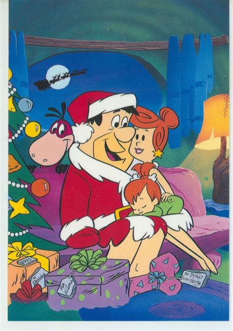 Pin By Laurie Courtois On Flintstones And The Spin Offs Vintage Cartoon Flintstone Christmas