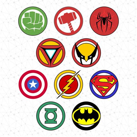 Logotipo De Superhéroe Icono De Superhéroe Superhéroe Svg Etsy