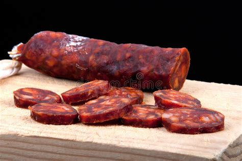 Spanish Chorizo Sausage Stock Photo Image Of Green Olives 12350986