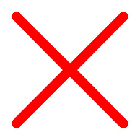 Red X With Line Logo