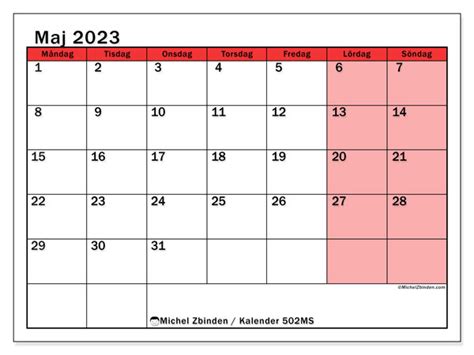 Kalender Maj 2023 För Att Skriva Ut “502ms” Michel Zbinden Se