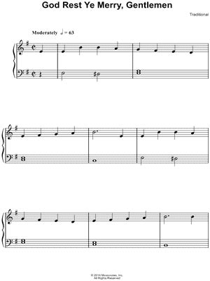 Free sheet music for piano. "God Rest Ye Merry, Gentlemen" Sheet Music - 133 Arrangements Available Instantly - Musicnotes