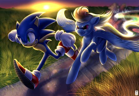 Sonic Vs Rainbow Dash Mlp My Little Pony My Little Pony Friendship