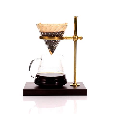Adjustable Pour Over Coffee Dripper Metal With Wood Stand Etsy