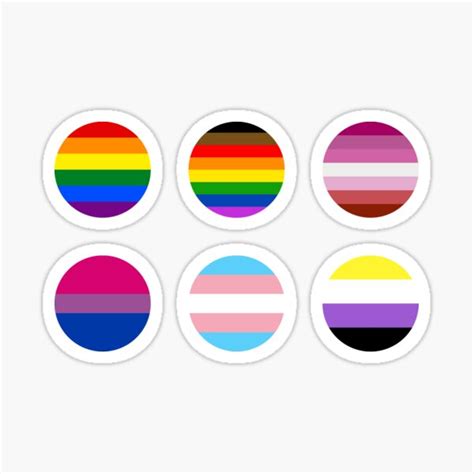 Pride Flag Sticker Pack Lesbian Gay Bisexual Transgender Non Binary Flags Sticker By