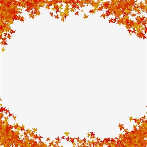 Autumn Leaves Border Frame Png Psd Autumn Png Transparent Clipart