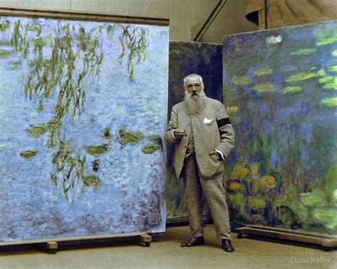 1923 Photo Of Claude Monet Colorized See The Painter In The Same Color