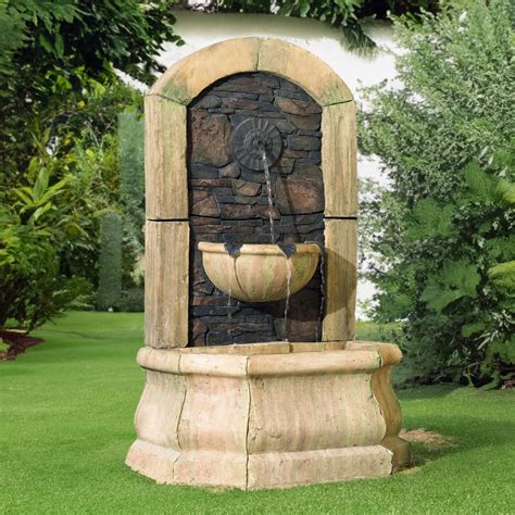 Rustic Outdoor Wall Water Fountain 50 Tiered Tuscan For Yard Garden