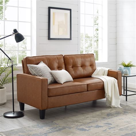 Seatcraft anthem leather home theater seating sofa recliner seat chair couch. Mainstays Faux Leather Apartment Sofa Brown - Walmart.com - Walmart.com
