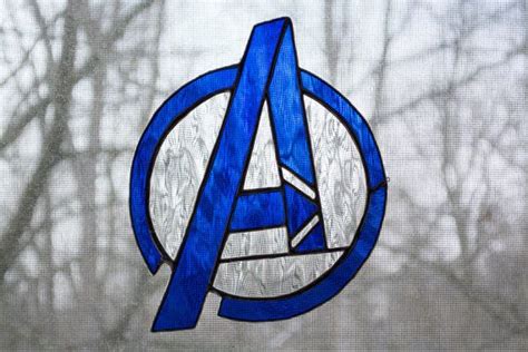 Marvel Comics Avengers Stained Glass Panels Stained Glass Glass