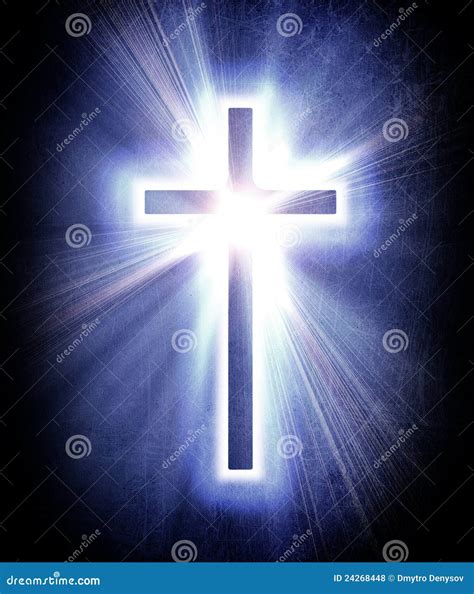 Blue Cross Stock Photo Image Of Religion Glowing Heaven 24268448