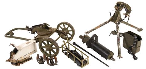 Assorted Maximvickers Machine Gun Parts Including A Sokolov Mount And