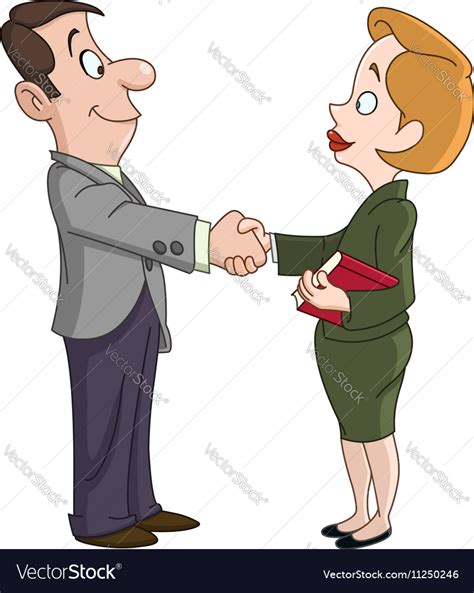 Business Man And Woman Shaking Hands Royalty Free Vector