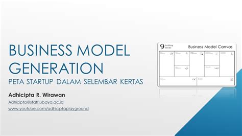 Kewirausahaan And Inovasi Business Model Generation Ubaya Innovaction Hub Youtube