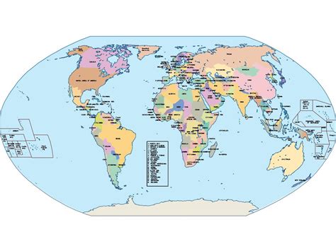 World Globe Presentation Map Vector World Maps