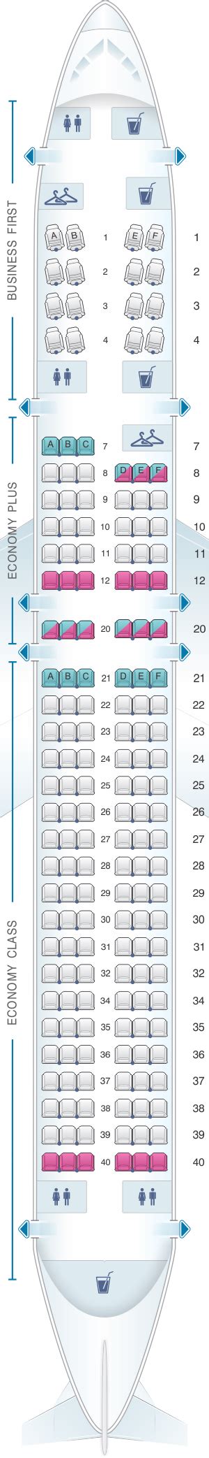 Seat Map United Airlines Boeing B757 200 752 Version 2