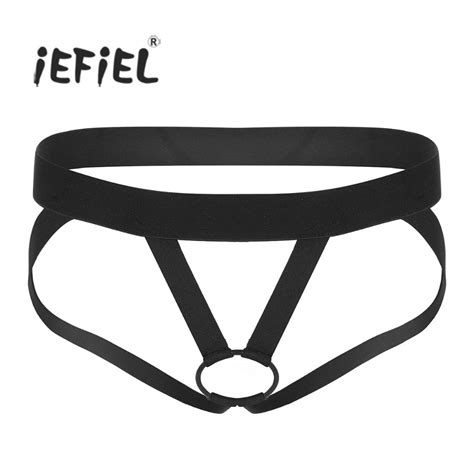 Iefiel Mens Lingerie Sissy Panties Gay Low Rise Open Back Crotchless