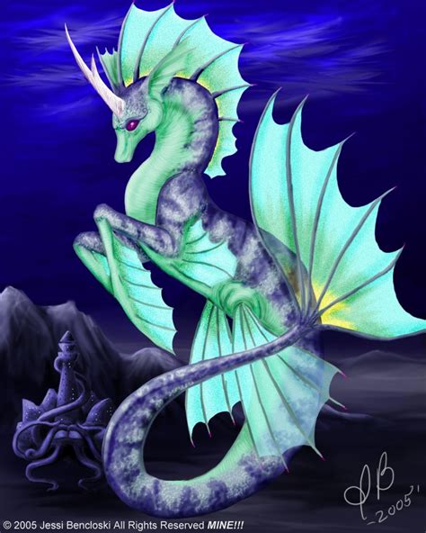 Hippocampus Unicorn Seacritter By Benwhoski On Deviantart Mythical