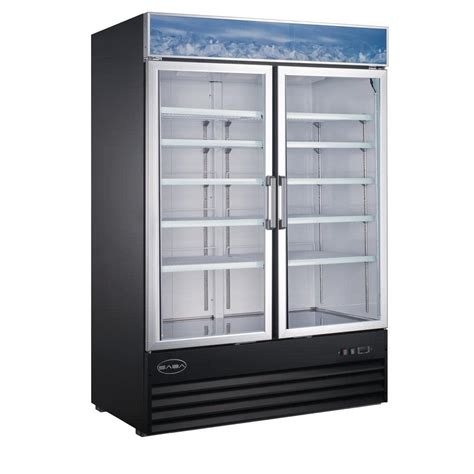 Saba 56 In W 45 Cu Ft Two Glass Door Commercial Merchandiser Freezer