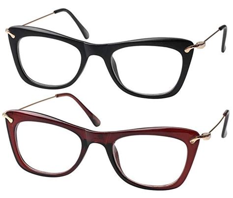 Soolala Womens Fashion Designer Cat Eye Eyeglasses Frames With Metal Arms Womens Designer