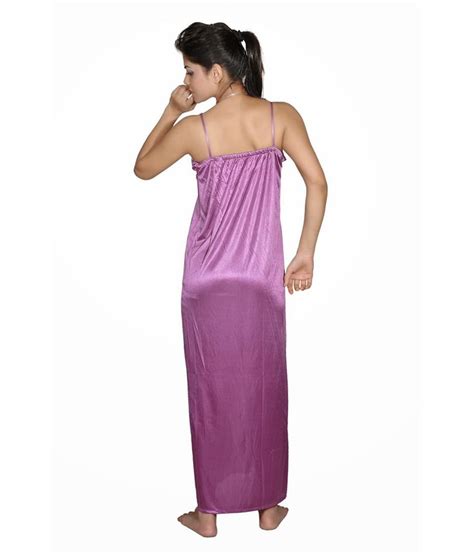 Buy Myra Purple Poly Satin Nighty Online At Best Prices In India Snapdeal