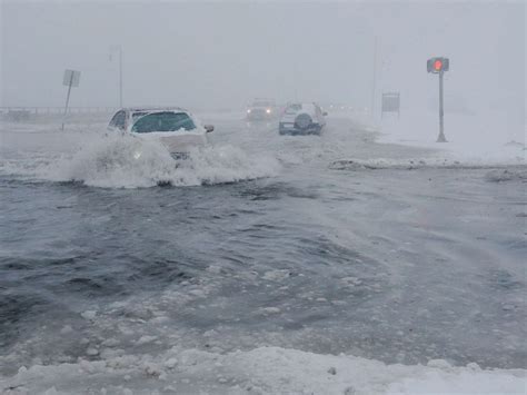 Snowstorm Floods Boston Harbor And Coastal Massachusetts