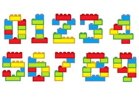 Lego Numbers Blocks Lego Bricks Lego Brick Block Birthday
