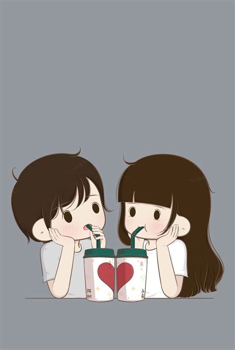 Pin By Zara Zara On ~ Anime Love Couple Cute Cartoon Wallpapers